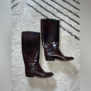 Vintage brown leather boots